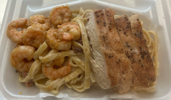 alfredo shrimp & chicken